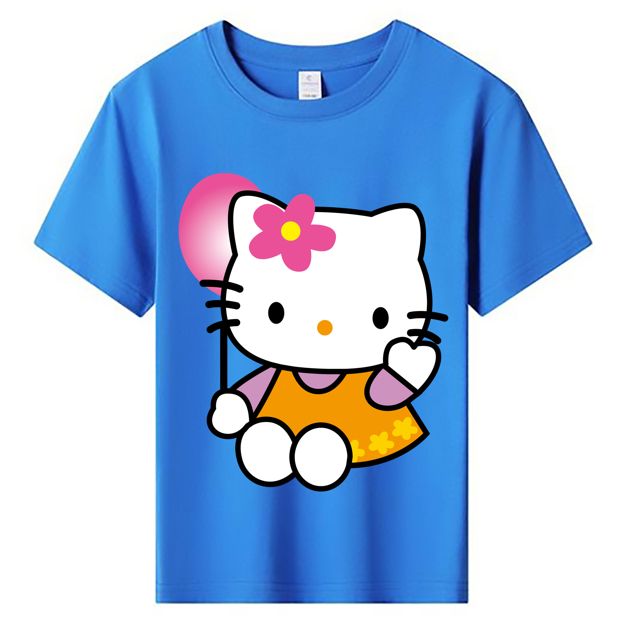 （画像用） Hello Kitty ハローキティ 綿100％キッズTシャツ（フロントプリント）